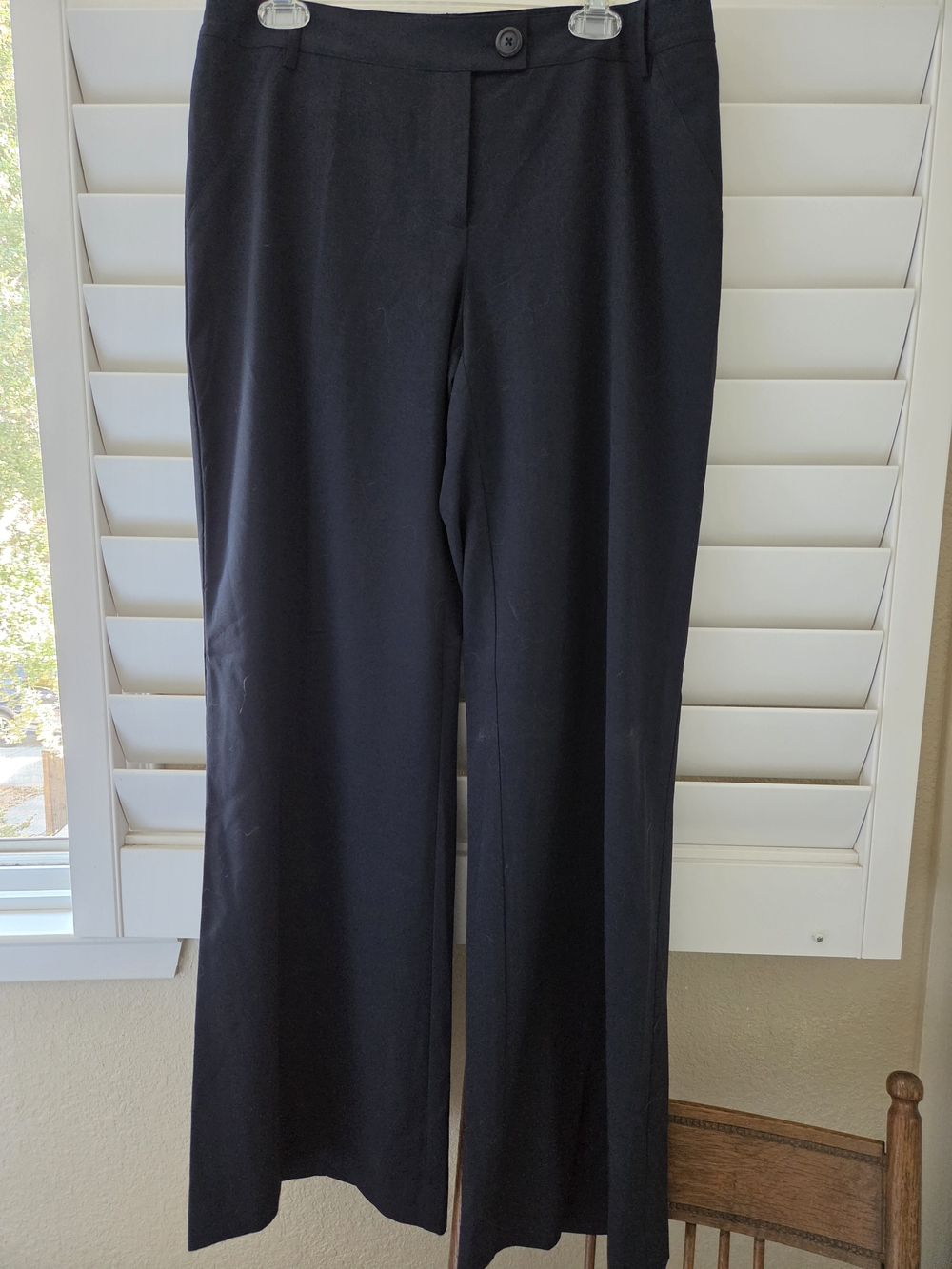 Cabi Women's Navy Dress Pants - Classic Straight Leg 12 Long
